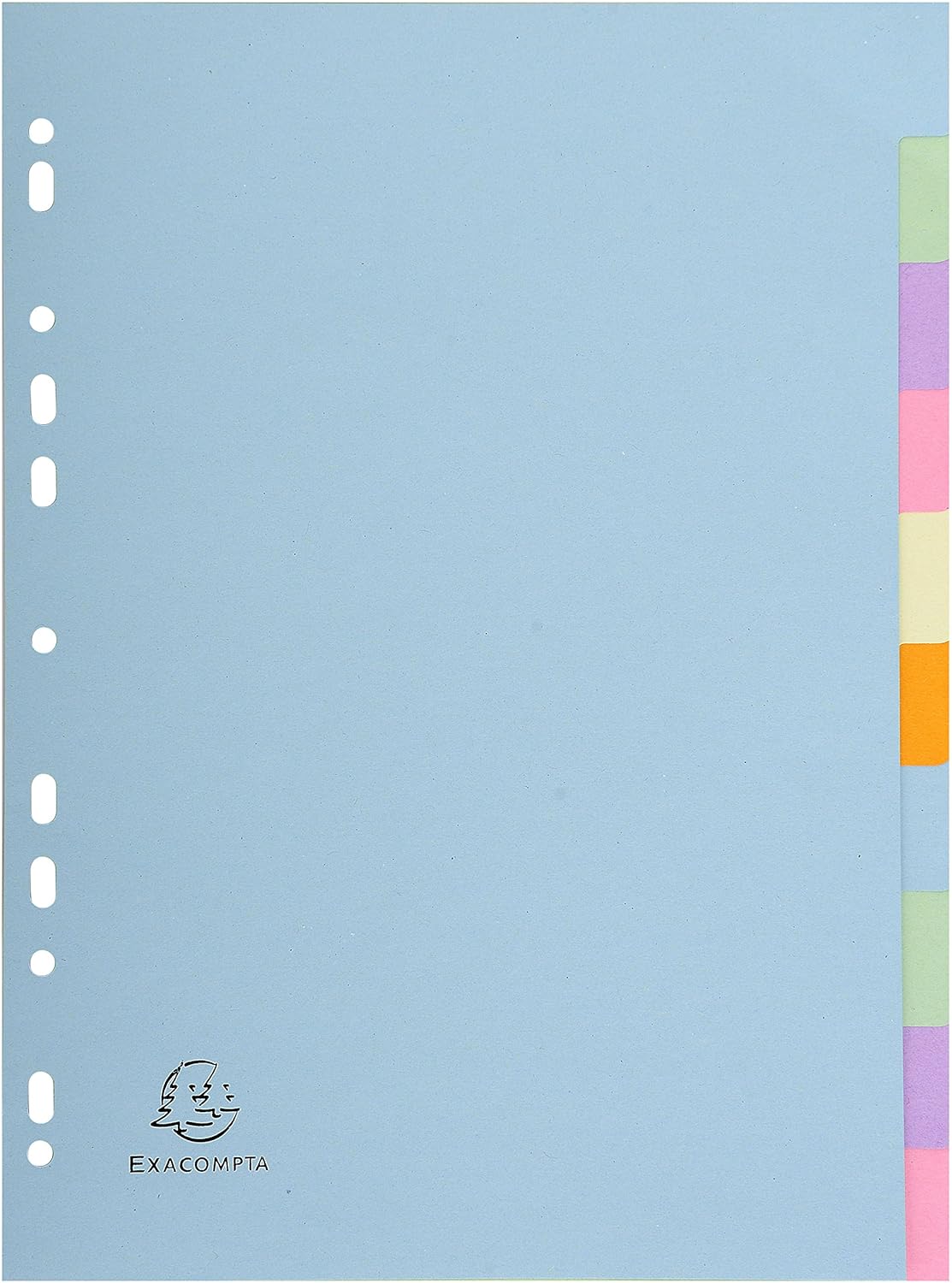 kart. f.a4 12 tabs 10 tabs pastell